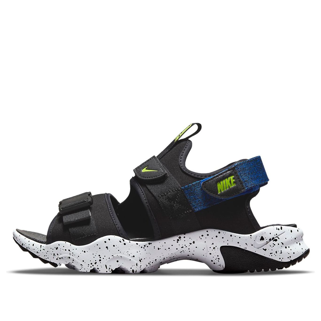 Nike Canyon Sandal Velcro Open Toe Flat Heel Black Blue Sandals 'Black Blue' CI8797-009