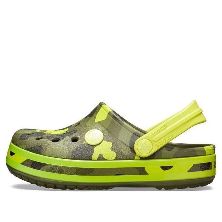 (GS) Crocs Crocband MultiGraphic Clogs 'Army Green' 205532-738