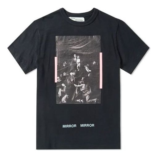 Off-White Printing Pattern Short Sleeve Black OMAA002S170010891088