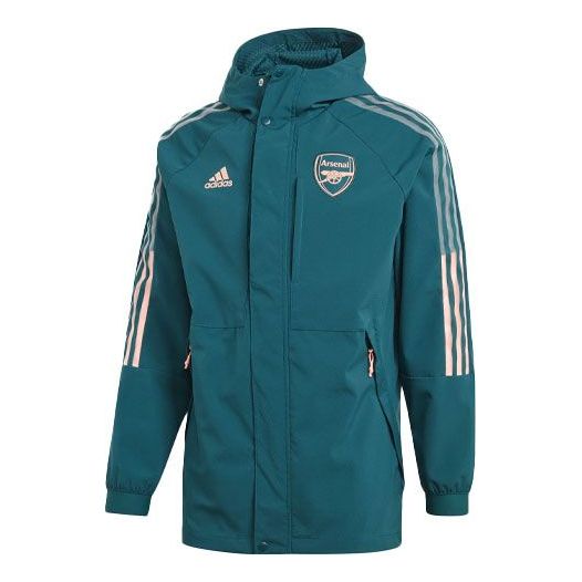 adidas Afc Travel Jkt Arsenal Soccer/Football Sports Hooded Jacket Green FQ6890