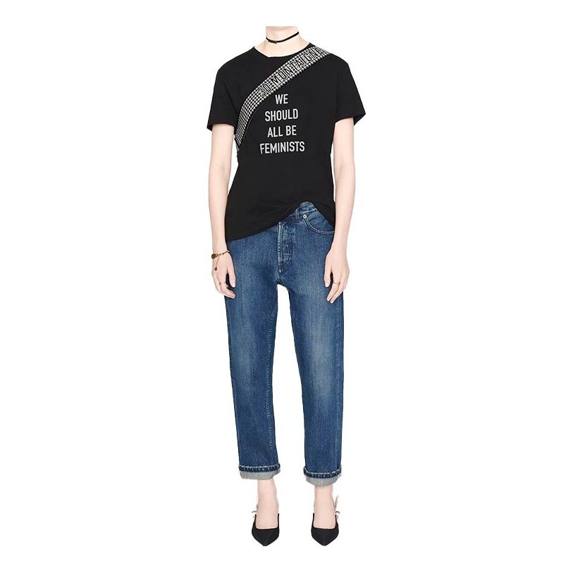 DIOR We Should All Be Feminists Print For Black 843T03TA428_X9000
