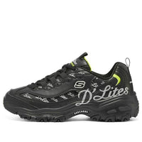 (WMNS) Skechers D'Lites 1.0 'White Black Green' 149627-BKWL