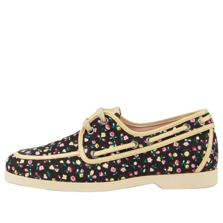 (WMNS) Gucci Liberty Floral Boat 'Black' 637577-2IC20-1086