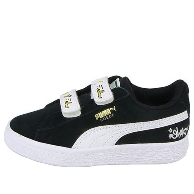 (PS) PUMA Minions Suede V Ps Sneakers BlackWhite 'Black White' 365528-03