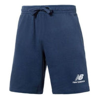 New Balance Essentials Stacked Logo French Terry Shorts Asia Sizing 'Navy' MS31540-NNY