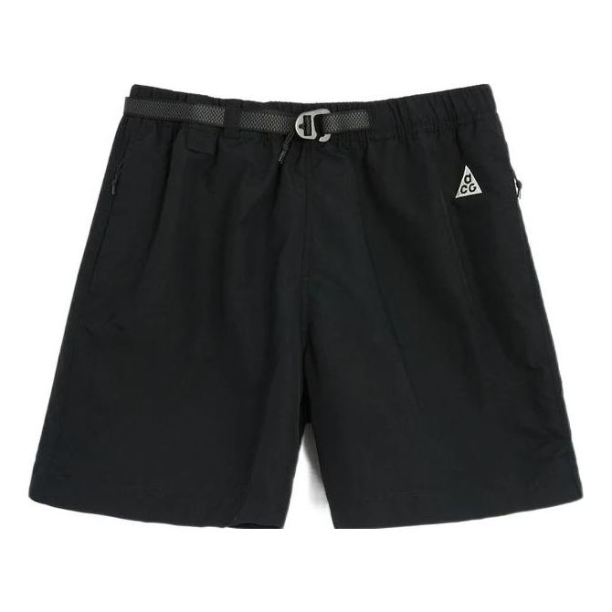 Nike ACG Alphabet Solid Color Breathable Casual Shorts Black CZ6704-013
