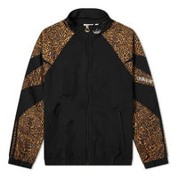 adidas originals Animal Leopard print Splicing Sports Jacket Black H06733