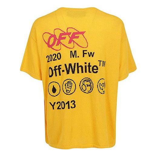 Off-White SS20 Logo Textured Oversized Short-Sleeved OMHA076F193960166010