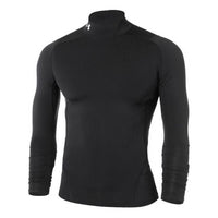 Under Armour HeatGear Compression Mock T-Shirt 'Black White' 1369606-001