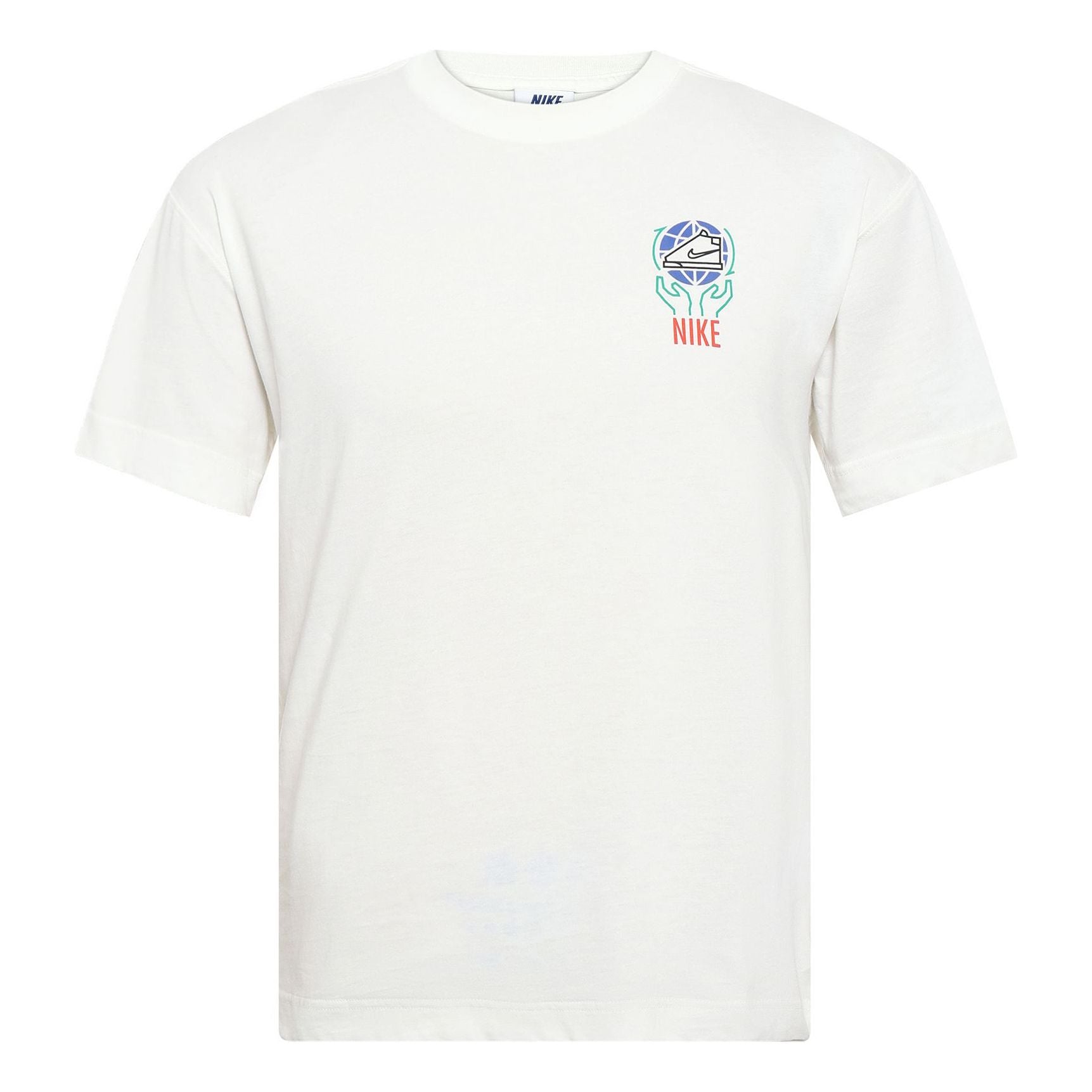 Men's Nike Logo Alphabet Breathable Printing Short Sleeve White T-Shirt DA1490-101