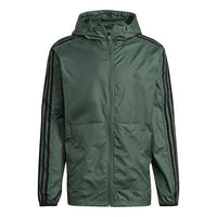 adidas 3s Wb Woven Windproof Hooded Jacket For Men Green GQ0601