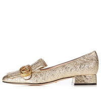 (WMNS) Gucci Marmont Metallic Mid-Heel Pumps 'Platinum' 453480-DKT00-7100