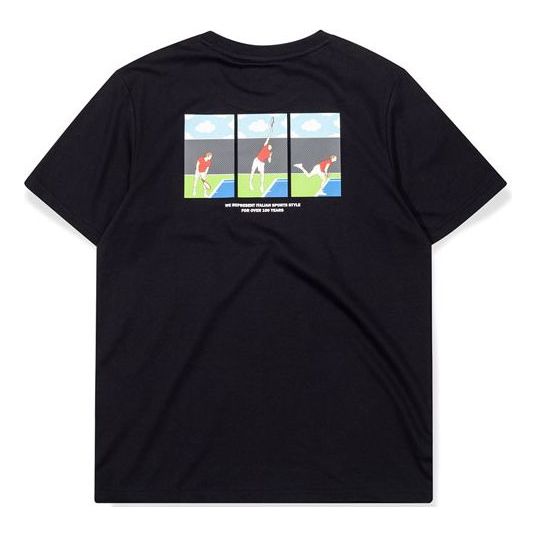 FILA Fusion x Shelby and Sandy Round Neck Tee 'Black' T11U036103F-BK