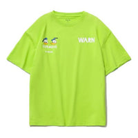 Li-Ning x Disney Crossover Sports Fashion Series Subject Printing Loose Sports Round Neck Short Sleeve Green AHSR342-5