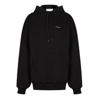 (WMNS) Balenciaga Small Label Hoodie Black 492249TYK271000