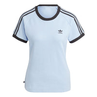 (WMNS) adidas 3-Stripes Slim T-Shirt Asia Sizing 'Blue Black' IC5462