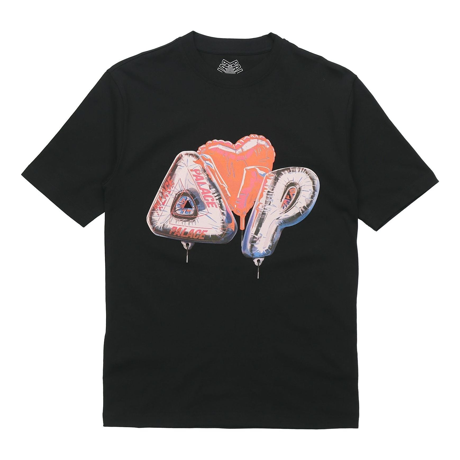 PALACE FW20 Inflator Love Pattern Round Neck Short Sleeve Black T-Shirt P19TS058