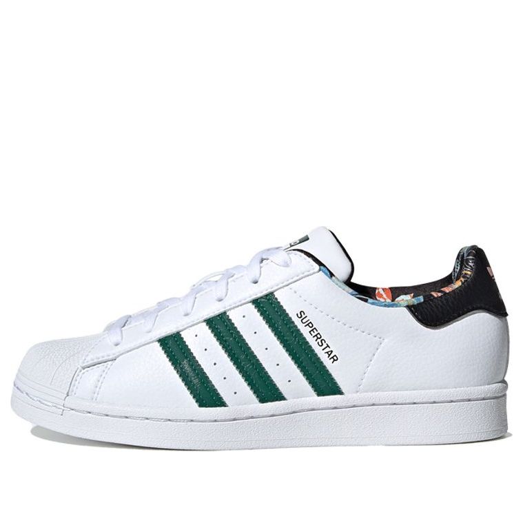 (WMNS) adidas originals Superstar 'Black White Green' FZ3630