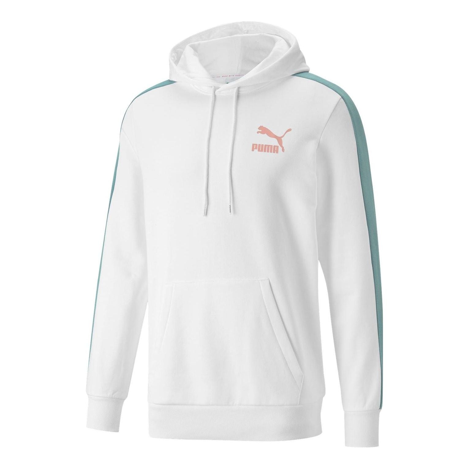 PUMA Cotton Crew Neck Hoodie 'White Blue Pink' 531354-A-52