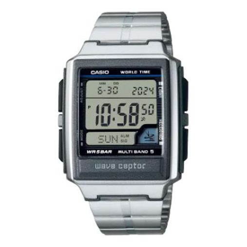 Men's CASIO Fashion Casual Stainless Steel Strap Quartz Stopwatch Small Business Watch Mens Silver Digital WV-59RD-1AJF