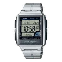 Men's CASIO Fashion Casual Stainless Steel Strap Quartz Stopwatch Small Business Watch Mens Silver Digital WV-59RD-1AJF