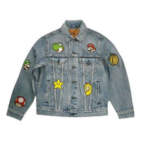 Levis x Super Mario Cartoon Denim Jacket For Men Blue 77380-0016