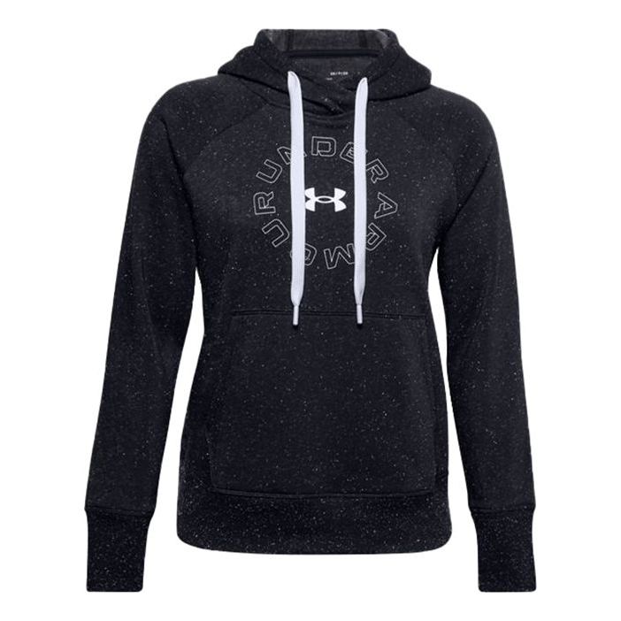 (WMNS) Under Armour Rival Metallic Fleece Hoodie Black 1356323-002