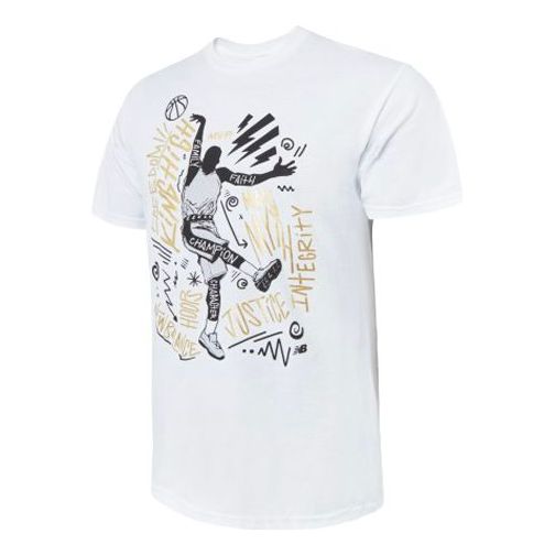 New Balance Basketball Printing Short Sleeve White MT01603