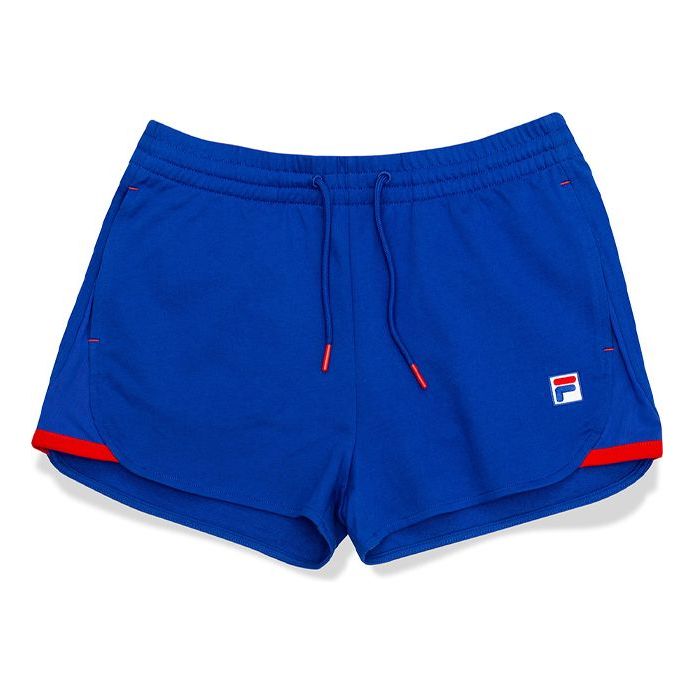 (WMNS) FILA Contrasting Colors Numeric Printing Sports Shorts Blue T11W022603F-BU