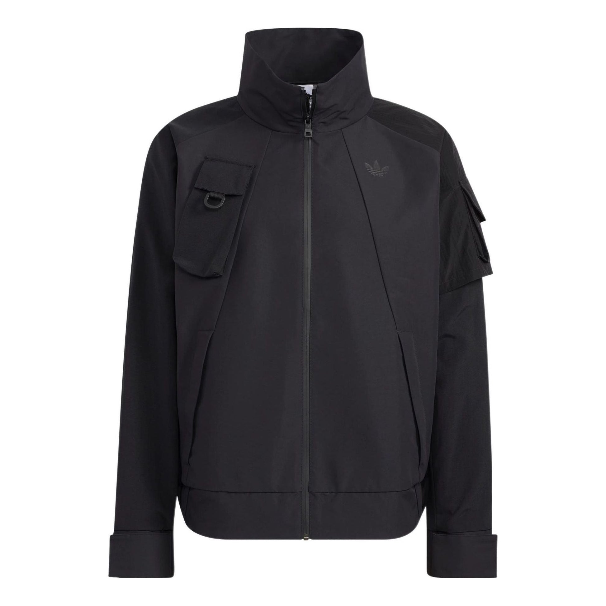 adidas originals Im Jacket Solid Color Multiple Pockets Athleisure Casual Sports Stand Collar Black HE6606