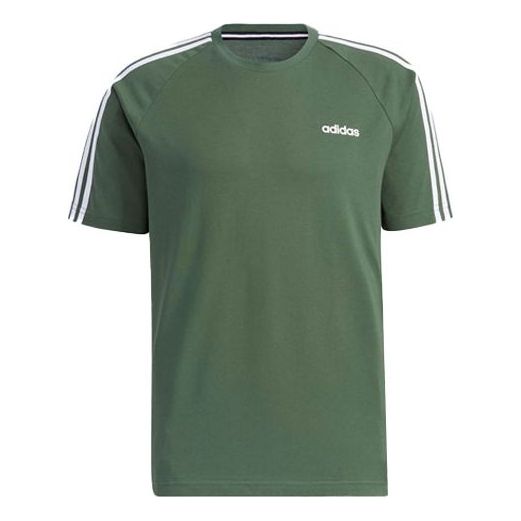 Men's adidas Round Neck Breathable Sports Short Sleeve Green T-Shirt GP4921