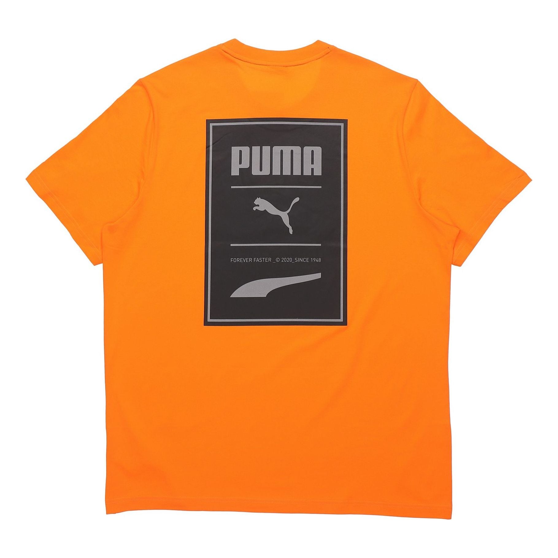 PUMA Recheck Pack Graphic Tee Printing Logo Short Sleeve Orange 598939-80