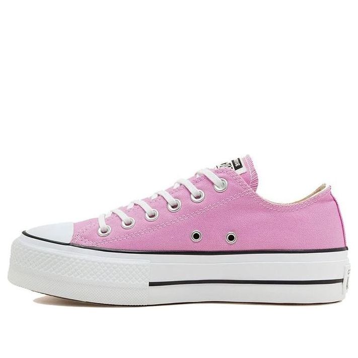 (WMNS) Converse Seasonal Color Platform Chuck Taylor All Star Thick Sole Pink White Sneakers 'Pink Blue' 566756C