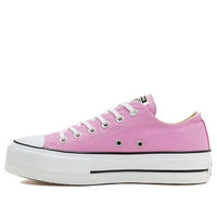 (WMNS) Converse Seasonal Color Platform Chuck Taylor All Star Thick Sole Pink White Sneakers 'Pink Blue' 566756C