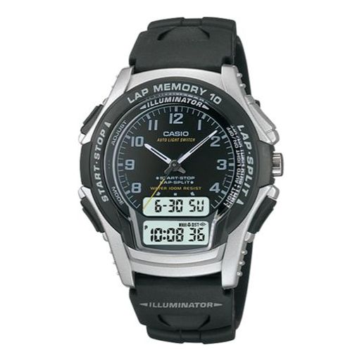 Men's CASIO STANDARD Series Classic Multifunction Watch Mens Silver Analog/Digital Combo WS-300-1B2021