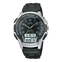 Men's CASIO STANDARD Series Classic Multifunction Watch Mens Silver Analog/Digital Combo WS-300-1B2021