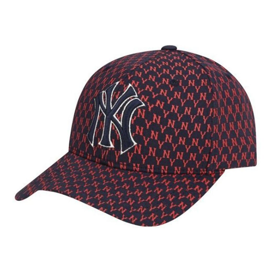 MLB Monogram Alphabet Adjustable Baseball Cap Rose Red 32CPFX911