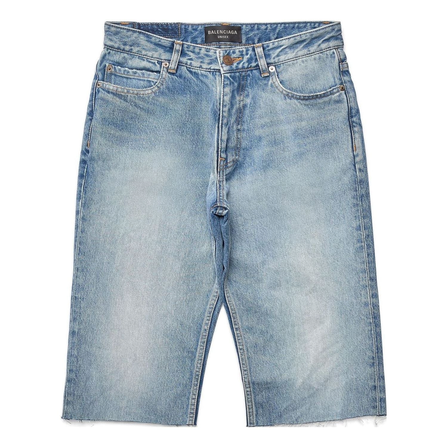 Balenciaga Slim Denim Shorts 'Blue' 753212TDW143341