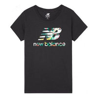 (WMNS) New Balance Printing Logo Round-neck T-Shirt 'Black' AWT01562BK