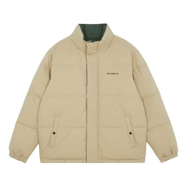 New Balance Warm and Windproof Sports Down Jacket Asia Sizing 'Beige Grey' AMJ14306-BEI