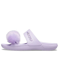 (WMNS) Crocs Classic Fur Sure Slip-On Sandals 'Lilac' 207405-530