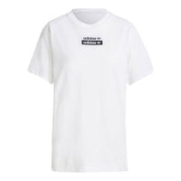 (WMNS) adidas originals Casual Sports Round Neck Short Sleeve White T-Shirt H06773