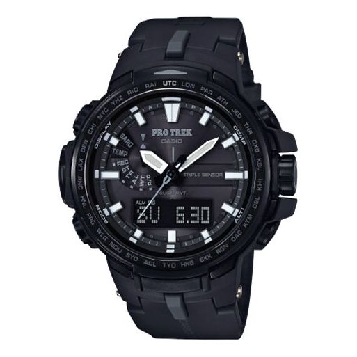 CASIO Waterproof Sports Shockproof Solar Powered Quartz Mens Black Analog PRW-6100Y-1BPRD