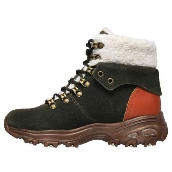 (WMNS) Skechers D'Lites Winter Bliss Boot 'Black Red White' 167087-OLBR