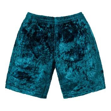 Supreme SS19 Fuzzy Pile Short Teal Faux Fur Sports Shorts Unisex Blue SUP-SS19-188