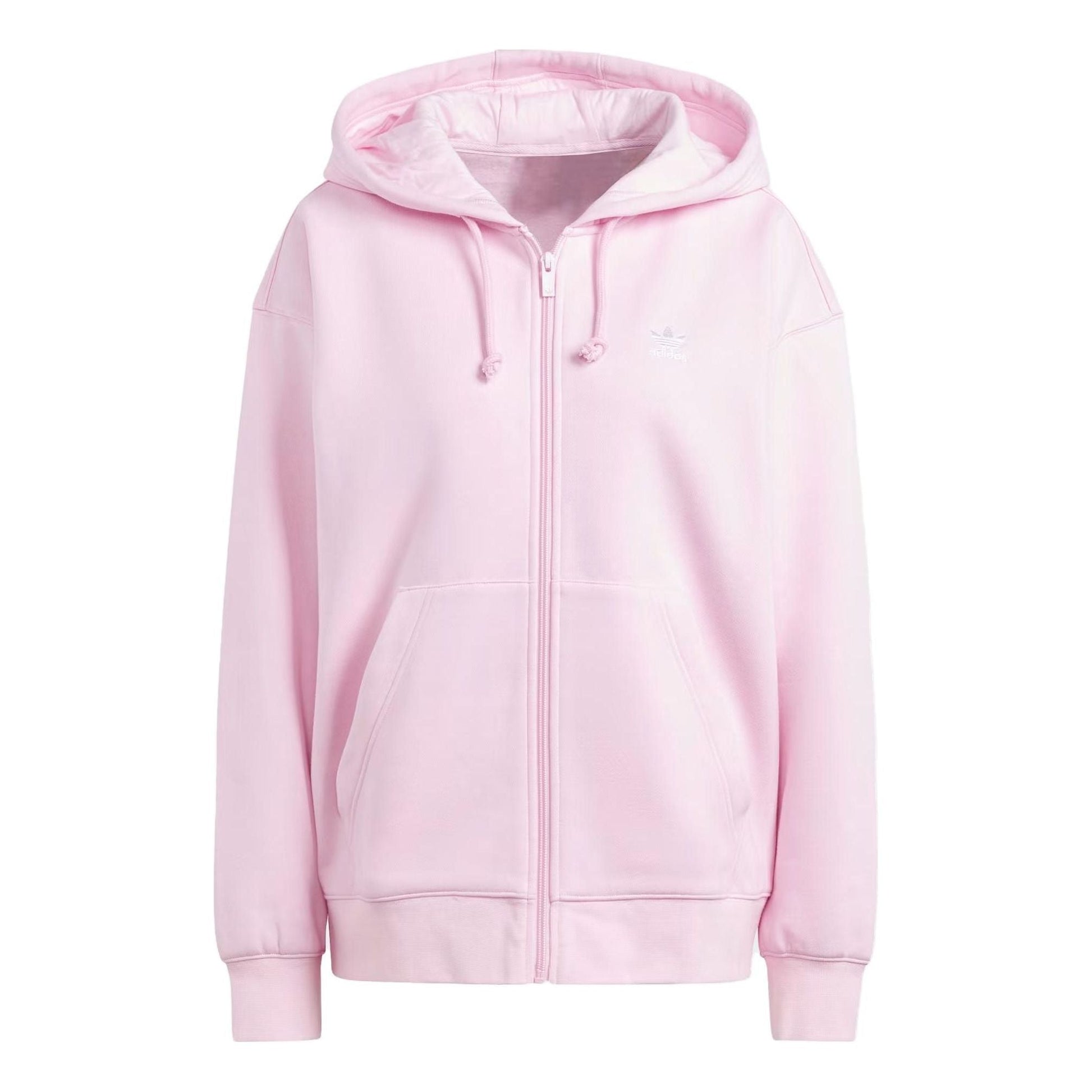 (WMNS) adidas Full-Zip Boyfriend Hoodie 'Pink' IK0484