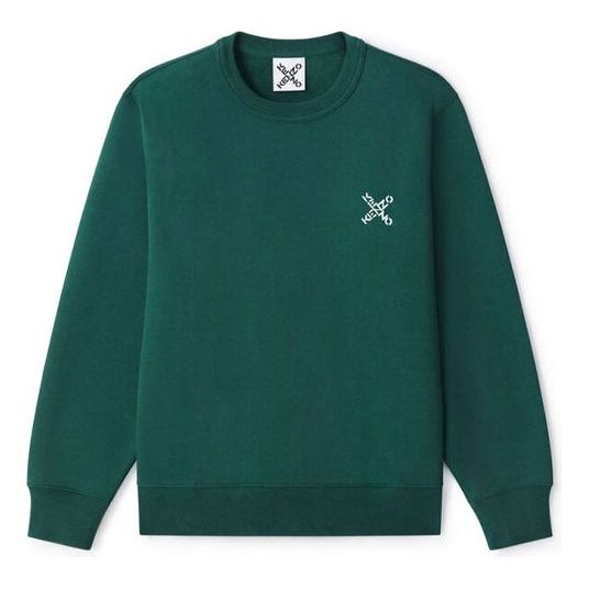 (WMNS) KENZO SS21 Logo Long Sleeves Hoodie Green FA62SW8204MS-56