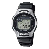 CASIO Athleisure Casual Sports Resin Tape Waterproof Watch Unisex Black Unisex Mens W-213-1A