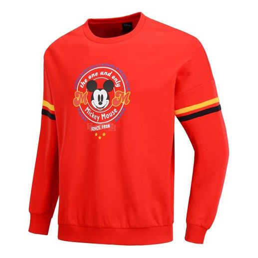 Li-Ning Disney Mickey Crossover Round Neck Pullover Red AWDNB79-2