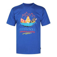adidas originals Urgello Tee Pullover Round Neck Short Sleeve Blue EC7295